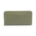 Loewe Round Wallet Repeat Anagram Khaki Green Leather