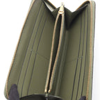 Loewe Round Wallet Repeat Anagram Khaki Green Leather — view 3