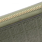 Loewe Round Wallet Repeat Anagram Khaki Green Leather — view 6