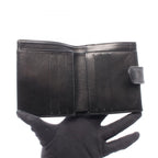 Chanel Hook Wallet CC Logo Black Caviar Leather Trifold — view 3