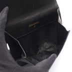 Chanel Hook Wallet CC Logo Black Caviar Leather Trifold — view 4