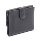 Chanel Hook Wallet CC Logo Black Caviar Leather Trifold — view 2