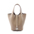 Hermes Handbag Picotin Lock PM Etoupe Leather