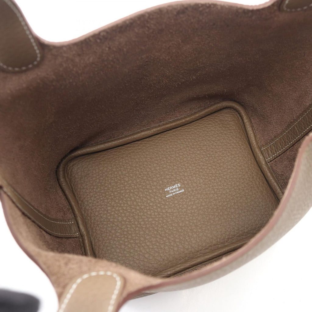 Hermes Handbag Picotin Lock PM Etoupe Leather — view 3
