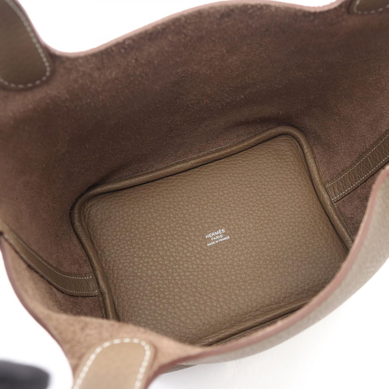 Hermes Handbag Picotin Lock PM Etoupe Leather — view 3