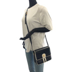 Celine Vintage Navy White Gold Leather Shoulder Bag Pochette — view 7