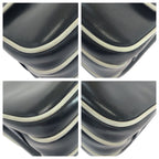 Celine Vintage Navy White Gold Leather Shoulder Bag Pochette — view 3