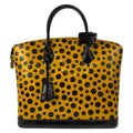 Louis Vuitton Monogram Vernis Lockit Yayoi Kusama Gold Patent Leather Handbag