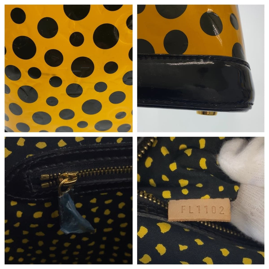 Louis Vuitton Monogram Vernis Lockit Yayoi Kusama Gold Patent Leather Handbag — view 4