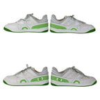 Gucci Basket 12 White Green GG Canvas Leather Sneakers Low Cut Lace — view 6