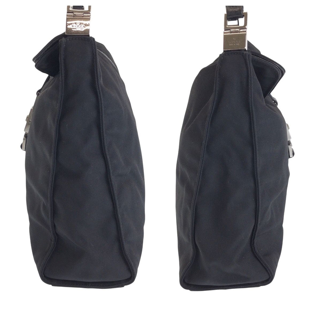 Gucci Jackie Black Silver Nylon 001 Shoulder — view 8