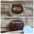 Gucci Vintage Sherry Line Micro GG Brown Supreme Canvas Leather Tote Shoulder — view 4