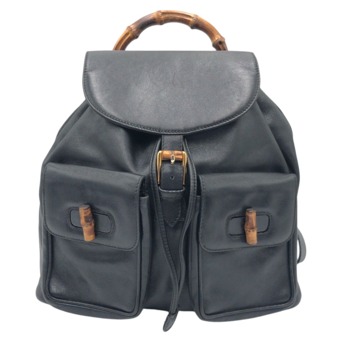 Gucci Bamboo Black Leather 003 Backpack