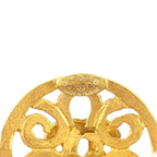 Chanel Vintage CC Logo Stone Gold Red Blue Plated Earrings Swing — view 5