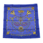 Hermes Carre 90 Scarf Desert Silk 100% Multicolor Blue