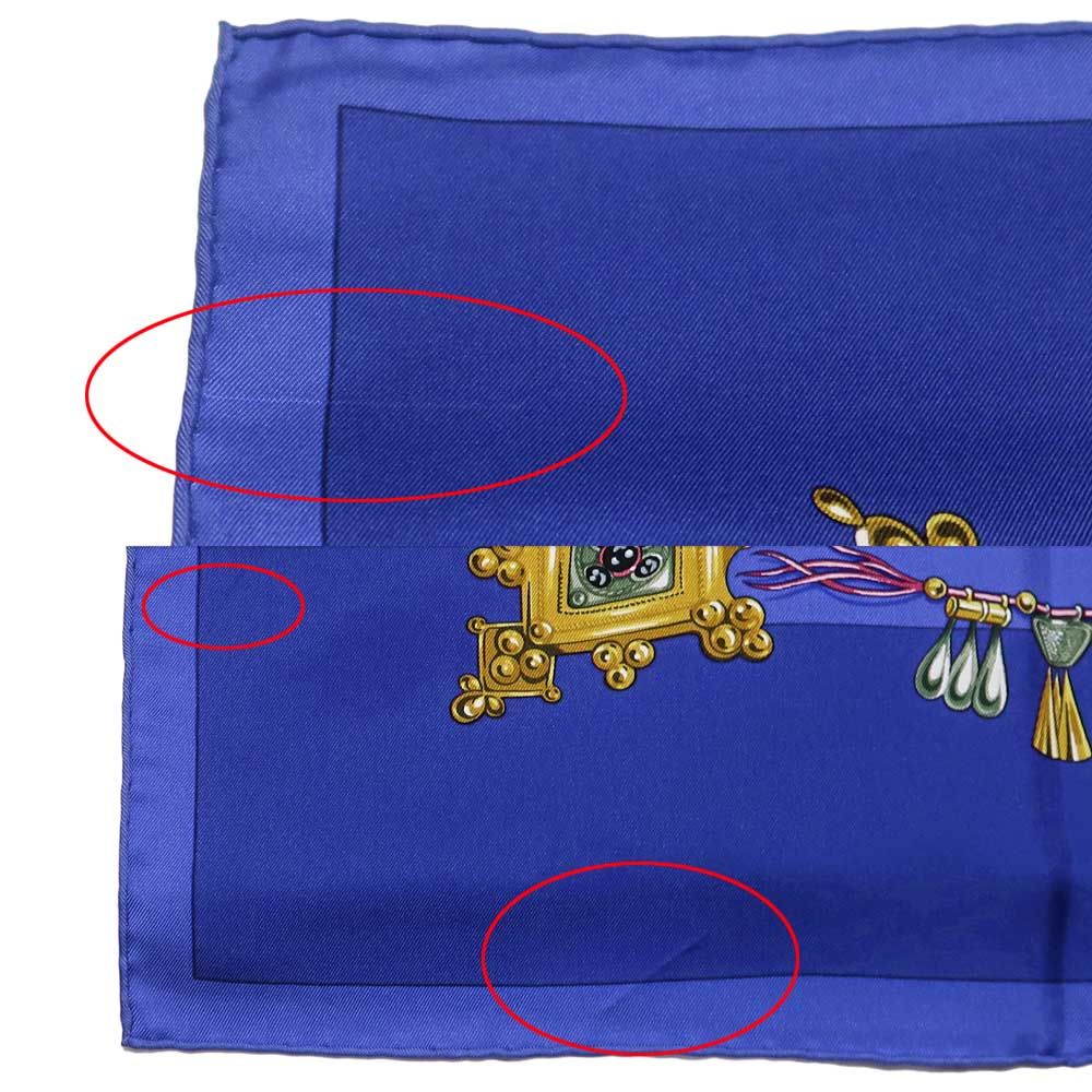 Hermes Carre 90 Scarf Desert Silk 100% Multicolor Blue — view 9