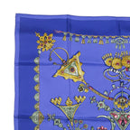 Hermes Carre 90 Scarf Desert Silk 100% Multicolor Blue — view 3