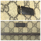 Gucci Beige Brown Gold GG Supreme Canvas Leather Shoulder — view 6
