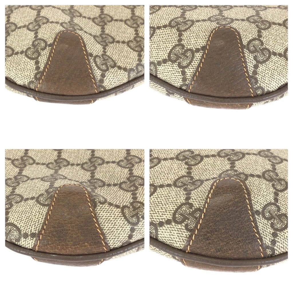 Gucci Vintage Sherry Line Beige Brown GG Supreme Canvas Shoulder — view 3
