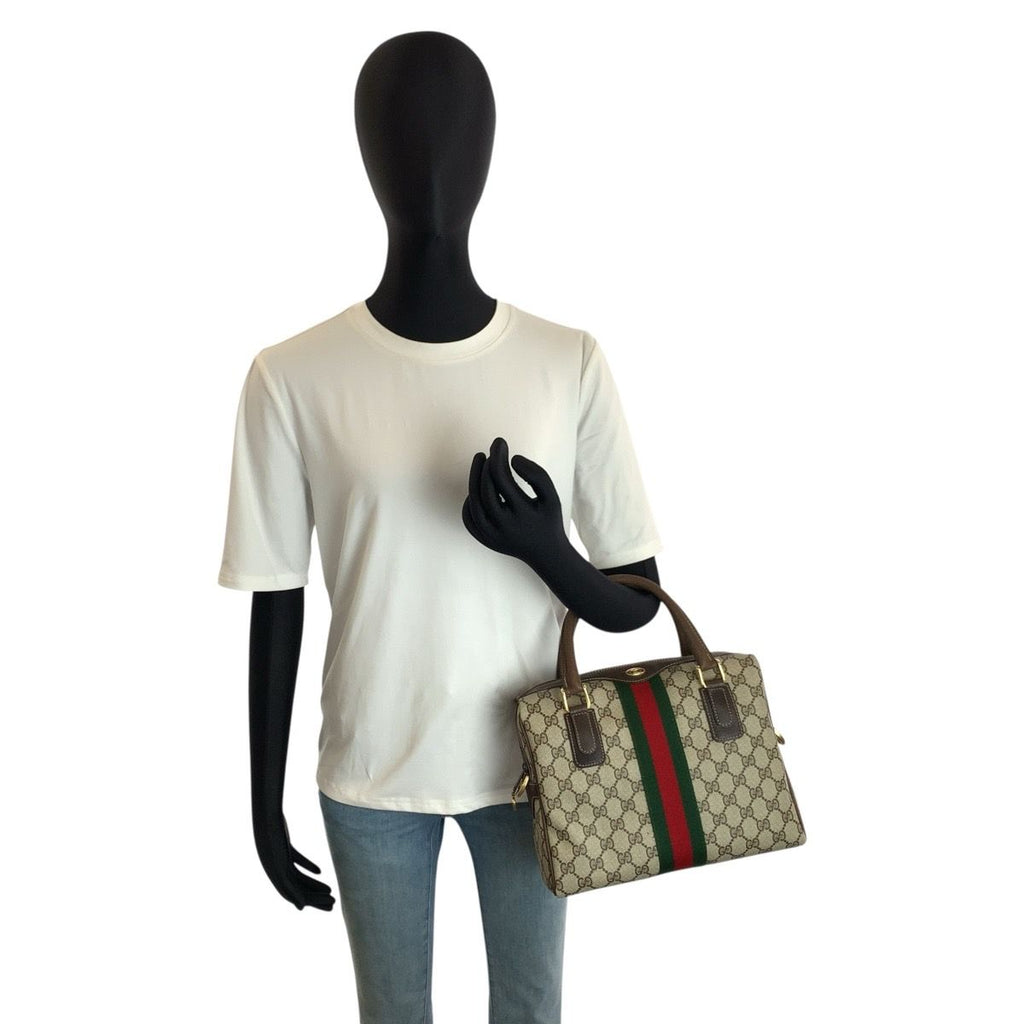 Gucci Vintage Sherry Line GG Supreme Canvas 2-Way Shoulder — view 6
