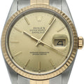 Rolex Datejust Watch Box 18k Yellow Gold SS Champagne Color Polished