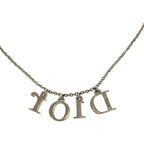 Dior Vintage Logo Sequin Plated Necklace — view 2
