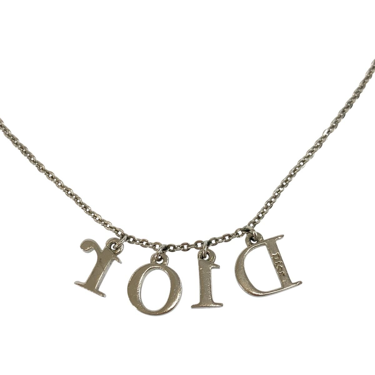 Dior Vintage Logo Sequin Plated Necklace — view 2