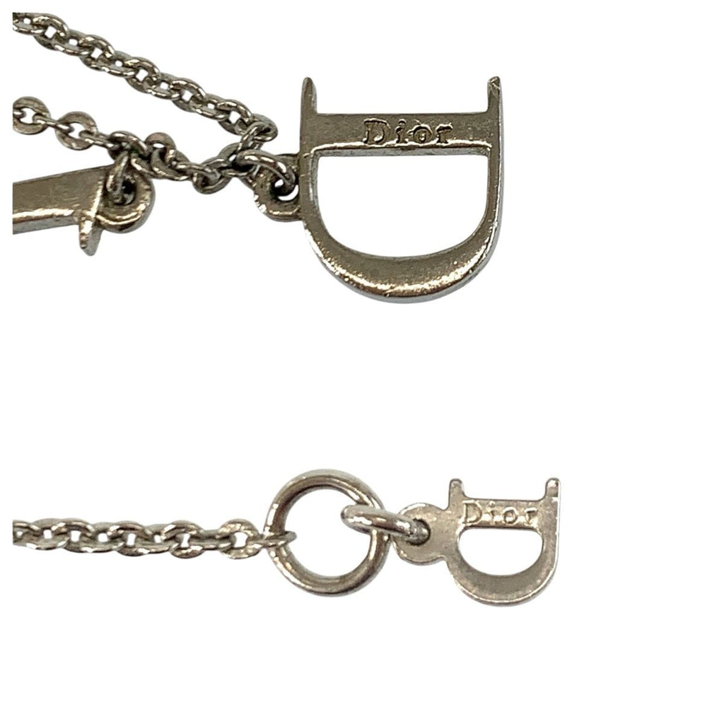 Dior Vintage Logo Sequin Plated Necklace — view 5