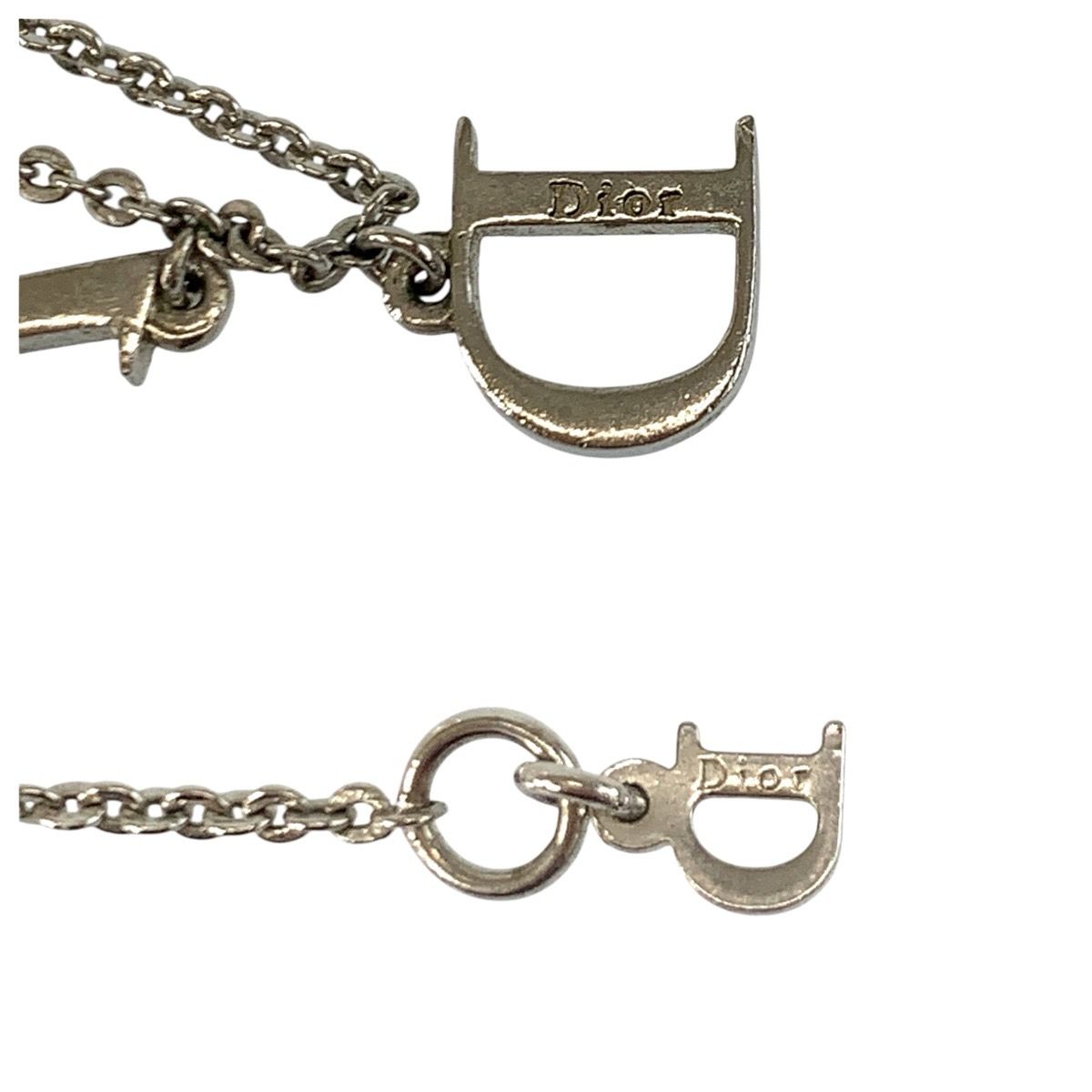 Dior Vintage Logo Sequin Plated Necklace — view 5