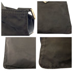 Prada Tessuto Black Silver Nylon Shoulder Bag Pochette — view 5