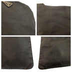 Prada Tessuto Black Silver Nylon Shoulder Bag Pochette — view 6