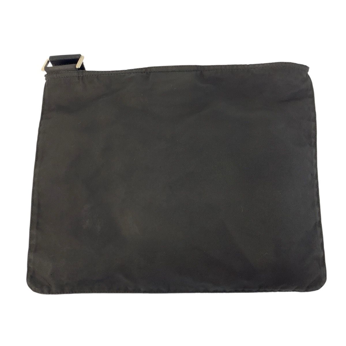Prada Tessuto Black Silver Nylon Shoulder Bag Pochette — view 2