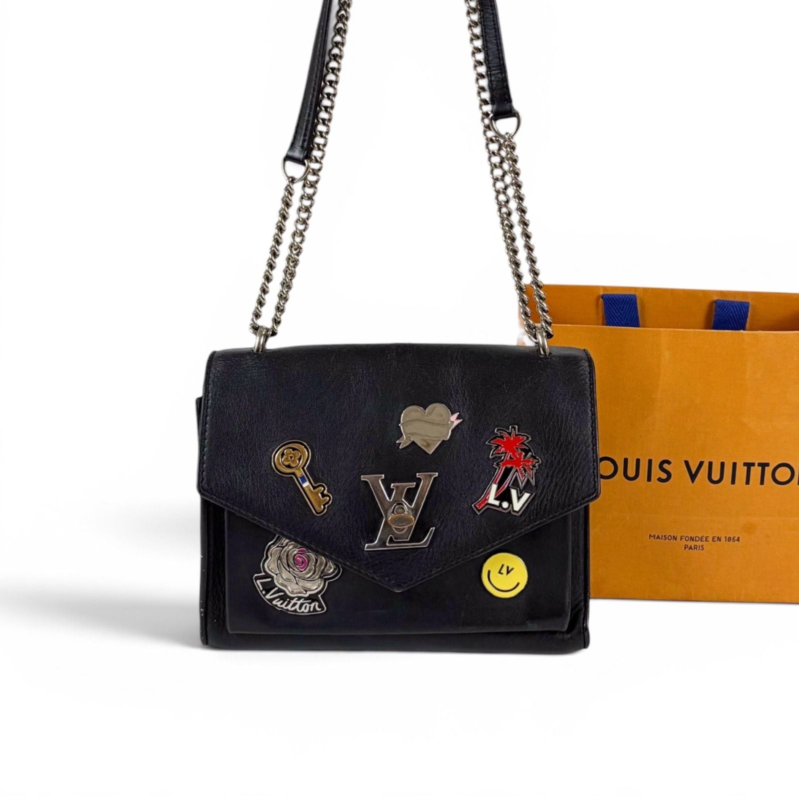 Louis Vuitton My Lockme BB Chain Shoulder Bag 2-Way Studs Black