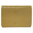 Louis Vuitton Business Card Holder Monogram Vernis Dune Initial Leather