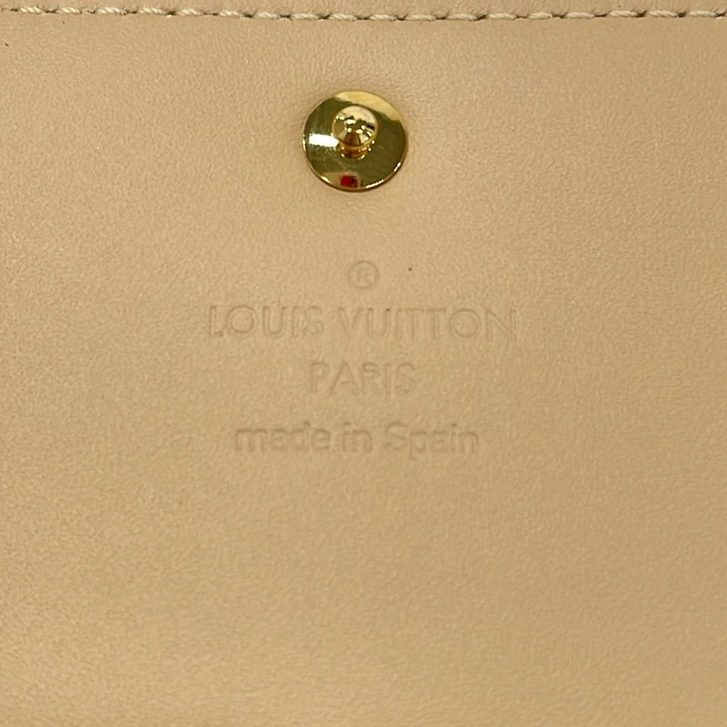 Louis Vuitton Business Card Holder Monogram Vernis Dune Initial Leather — view 5