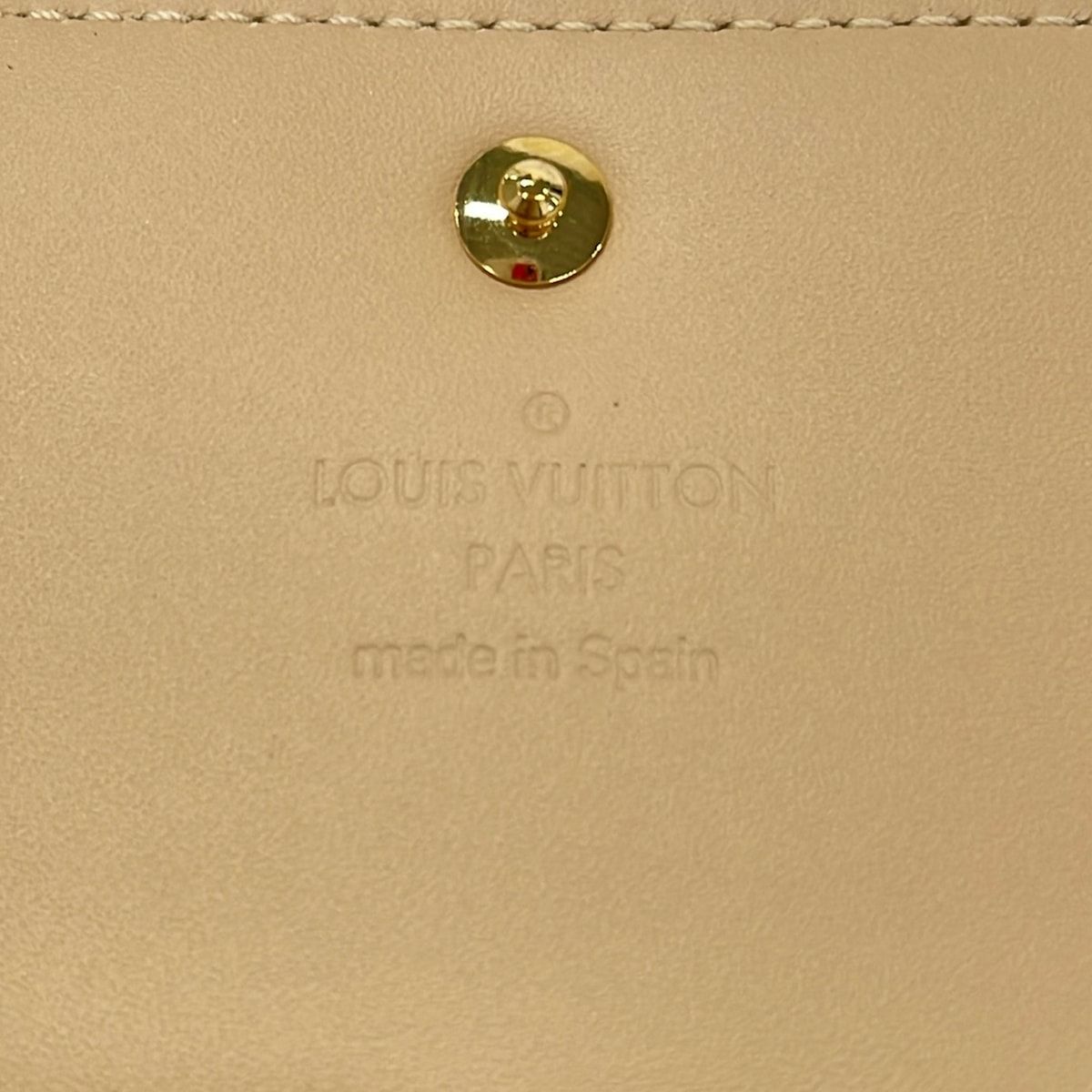 Louis Vuitton Business Card Holder Monogram Vernis Dune Initial Leather — view 5