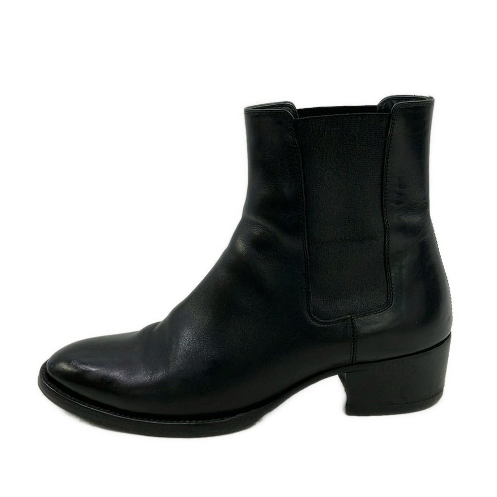 Saint Laurent Paris Short Boots 35.5 Black Side Gore Leather