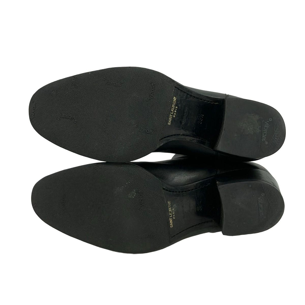 Saint Laurent Paris Short Boots 35.5 Black Side Gore Leather — view 4