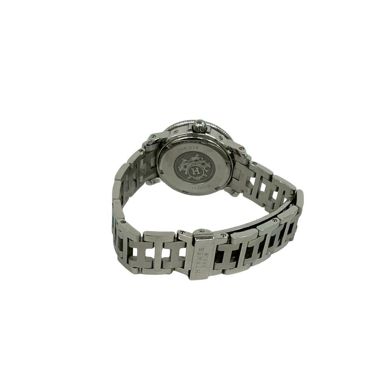 Hermes Clipper Diver Stainless Steel Quartz Wrist Watch Silver — view 8