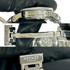 Hermes Clipper Diver Stainless Steel Quartz Wrist Watch Silver — view 3