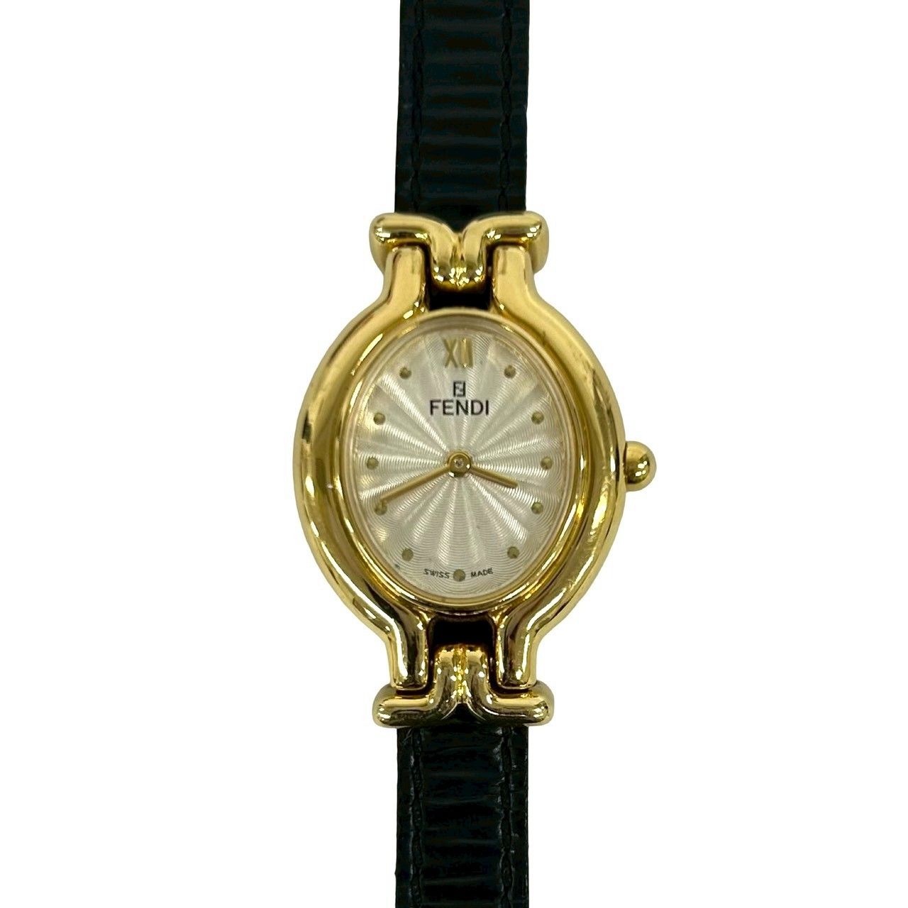 Fendi with Case Chameleon Change Leather Quartz Wristwatch Gold Watch — view 4