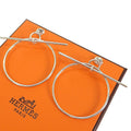 Hermes Loop MM 00 Earrings 925 Sterling Silver