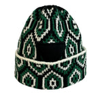 Prada Knit Cap Beanie All Over Pattern Triangle