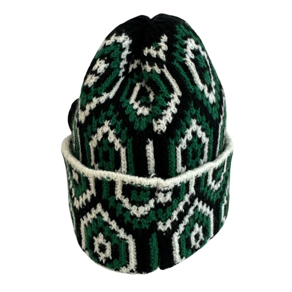 Prada Knit Cap Beanie All Over Pattern Triangle — view 4