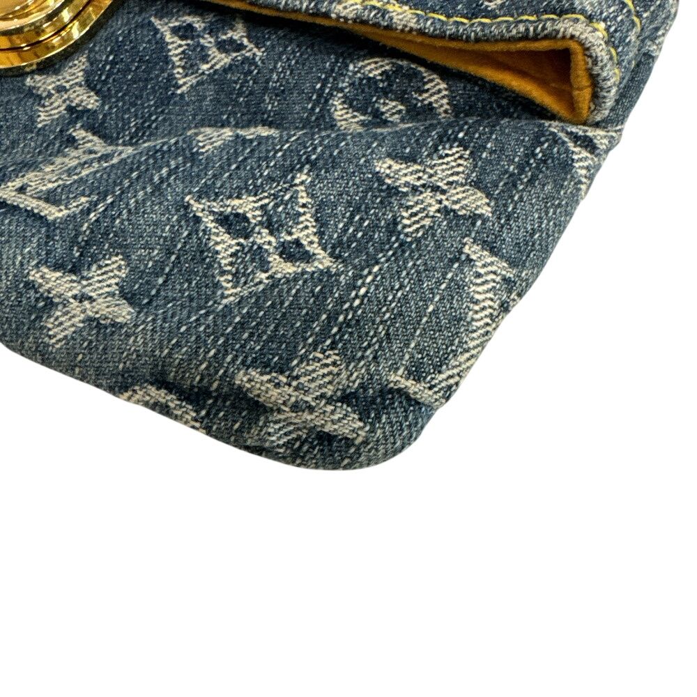 Louis Vuitton Clutch Bifold Pochette Plat Monogram Denim Pouch — view 4