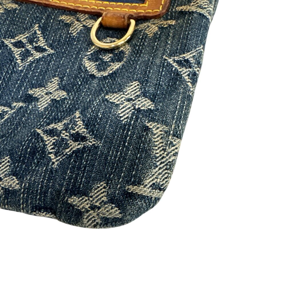 Louis Vuitton Clutch Bifold Pochette Plat Monogram Denim Pouch — view 6