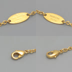 Louis Vuitton Necklace LV Iconic 42 47 cm Gold Color Metal Strass LV Initial — view 7