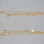 Louis Vuitton Necklace LV Iconic 42 47 cm Gold Color Metal Strass LV Initial — view 2
