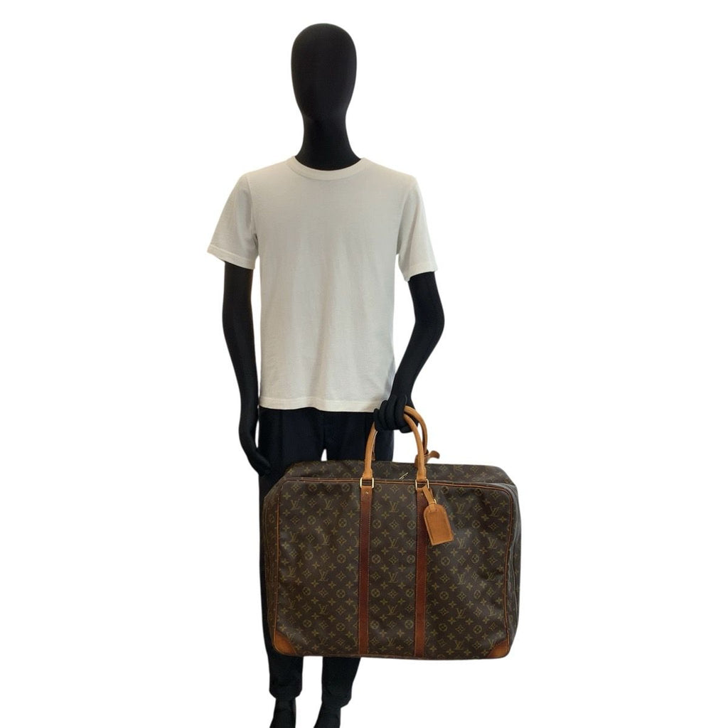 Louis Vuitton Monogram Sirius 55 Brown Gold Leather Boston — view 7