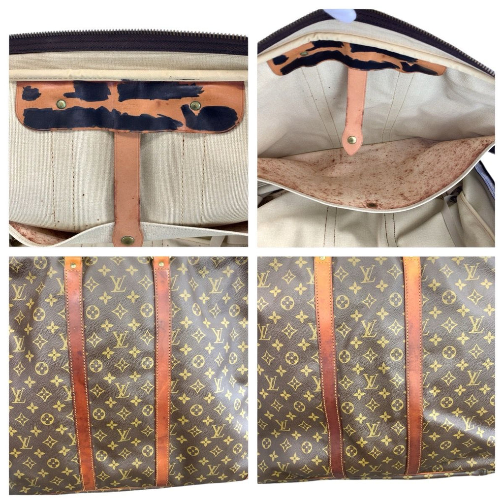Louis Vuitton Monogram Sirius 55 Brown Gold Leather Boston — view 5